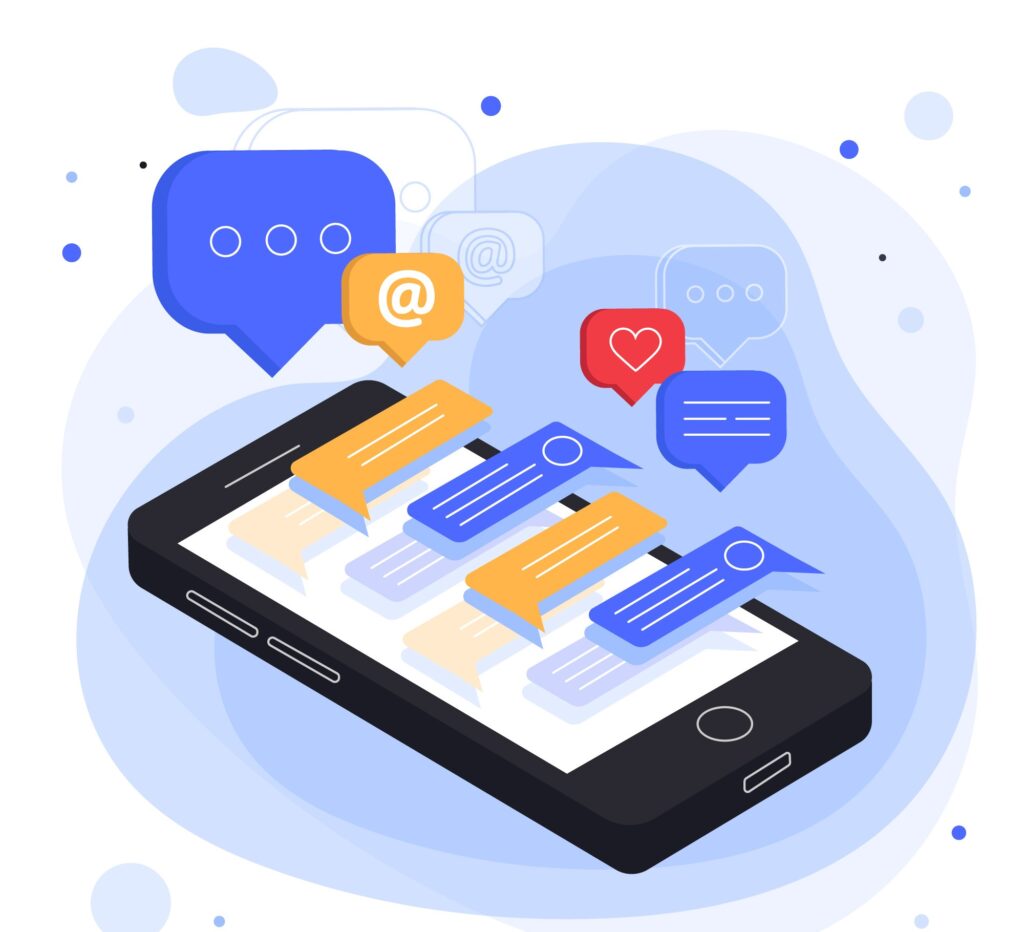 Image illustrating a bulk SMS sender provider's services